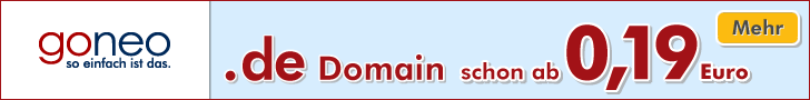 Domain ab 0,19 Euro